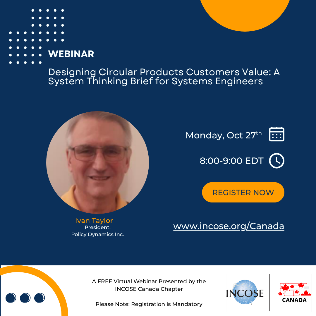 Recording: Designing Circular Products Customers Value: A System Thinking Brief for Systems Engineers